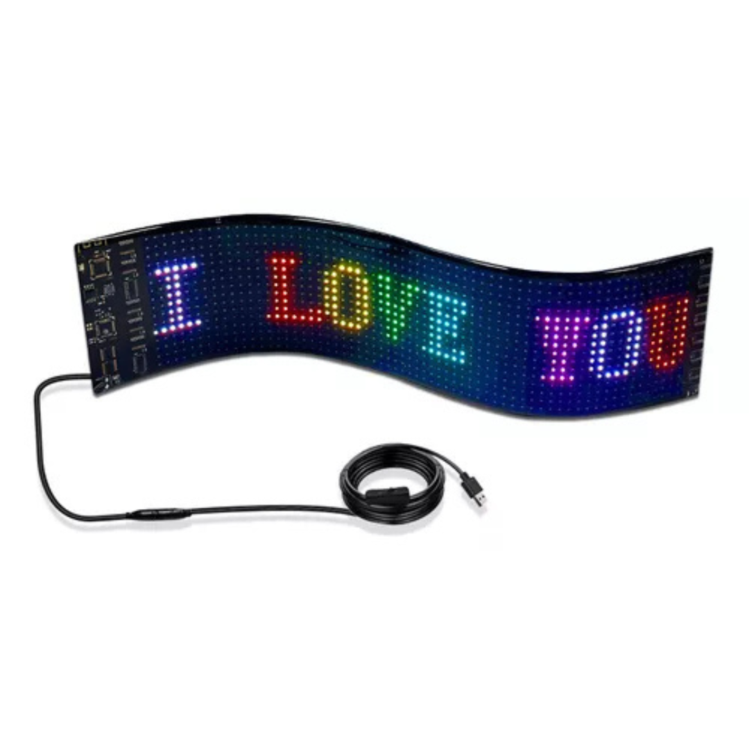 Letrero Pantalla Led Flexible Rgb 17x7cm